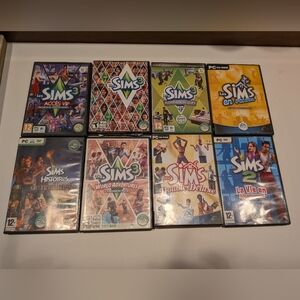 BUNDLE Of 8 Games And Expansions Of The SIMS for PC Y2K Vintage Games